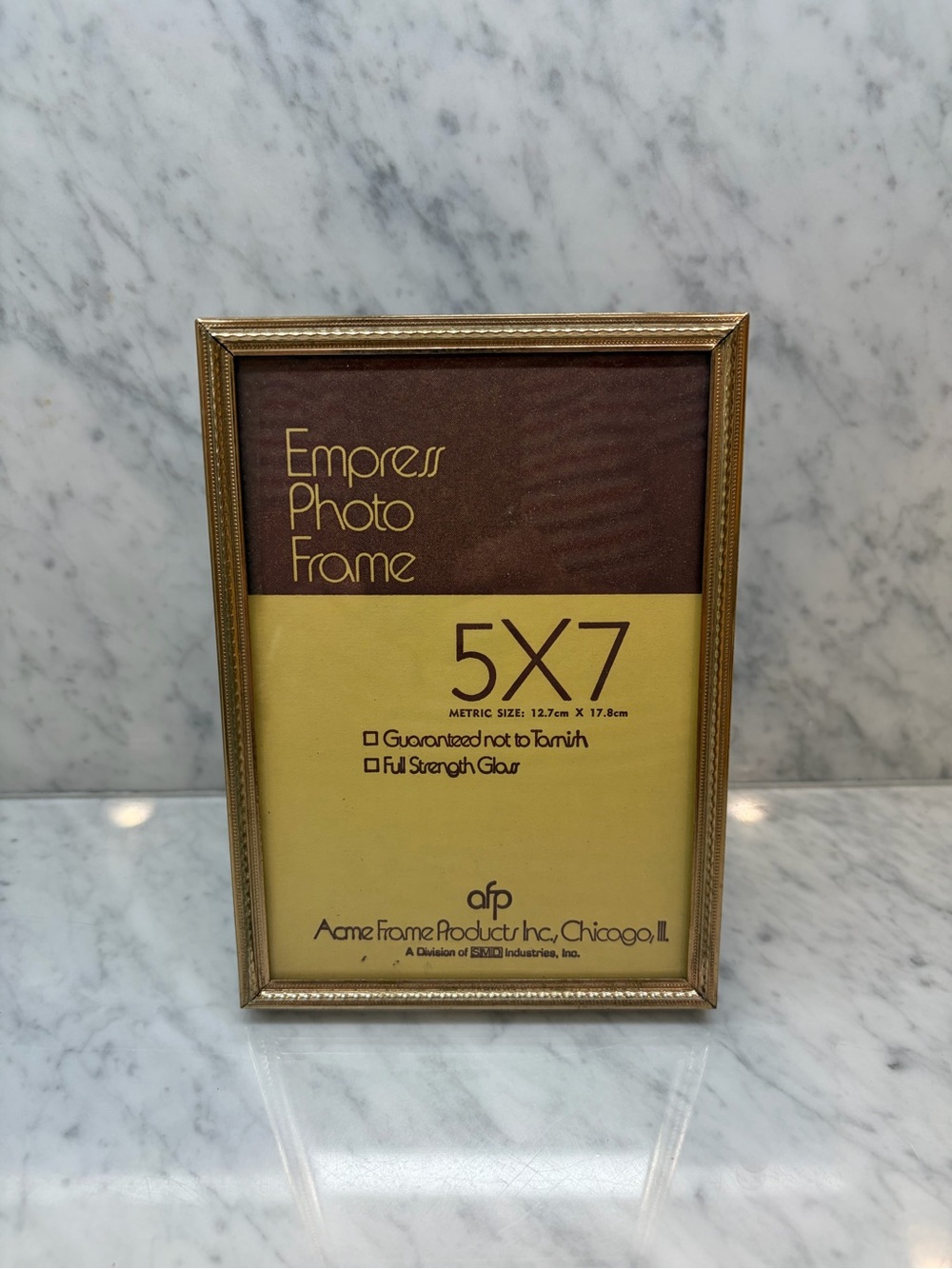 Vintage Empress 5x7 Gold Tone Metal Photo Frame Acme Frame Products Ornate